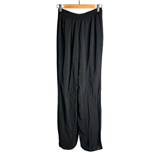 Good American High Rise Wide Leg Sheer Pants Black Size 2 - Picture 2 of 5